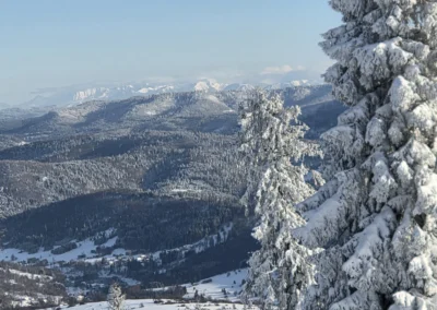 Zima w Zwardoniu, na Rachowcu, z widokiem na Tatry, styczeń 202